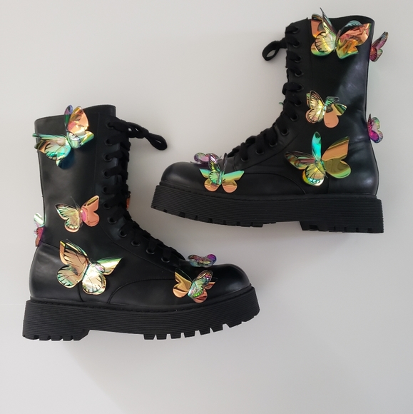 Butterfly combat boots Clearance